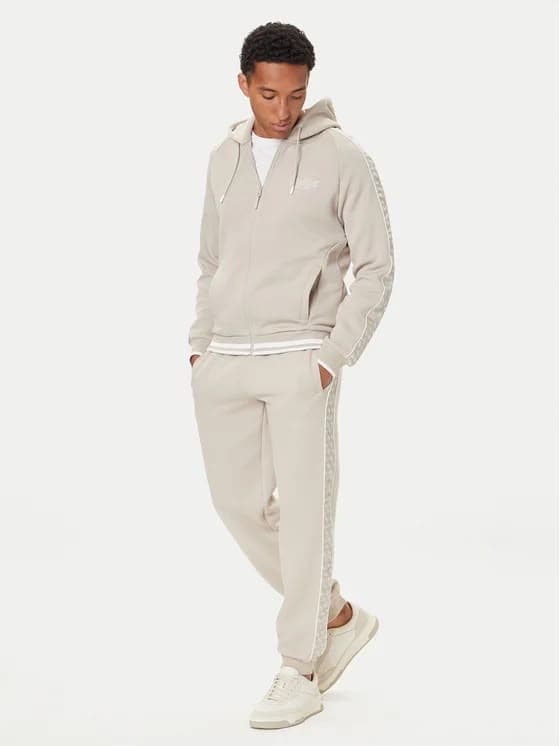 guess beige solid joggers