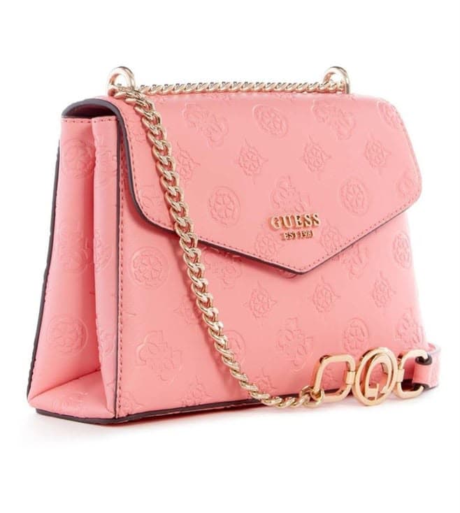 GUESS Pink GALERIA Medium Convertible Cross Body Bag