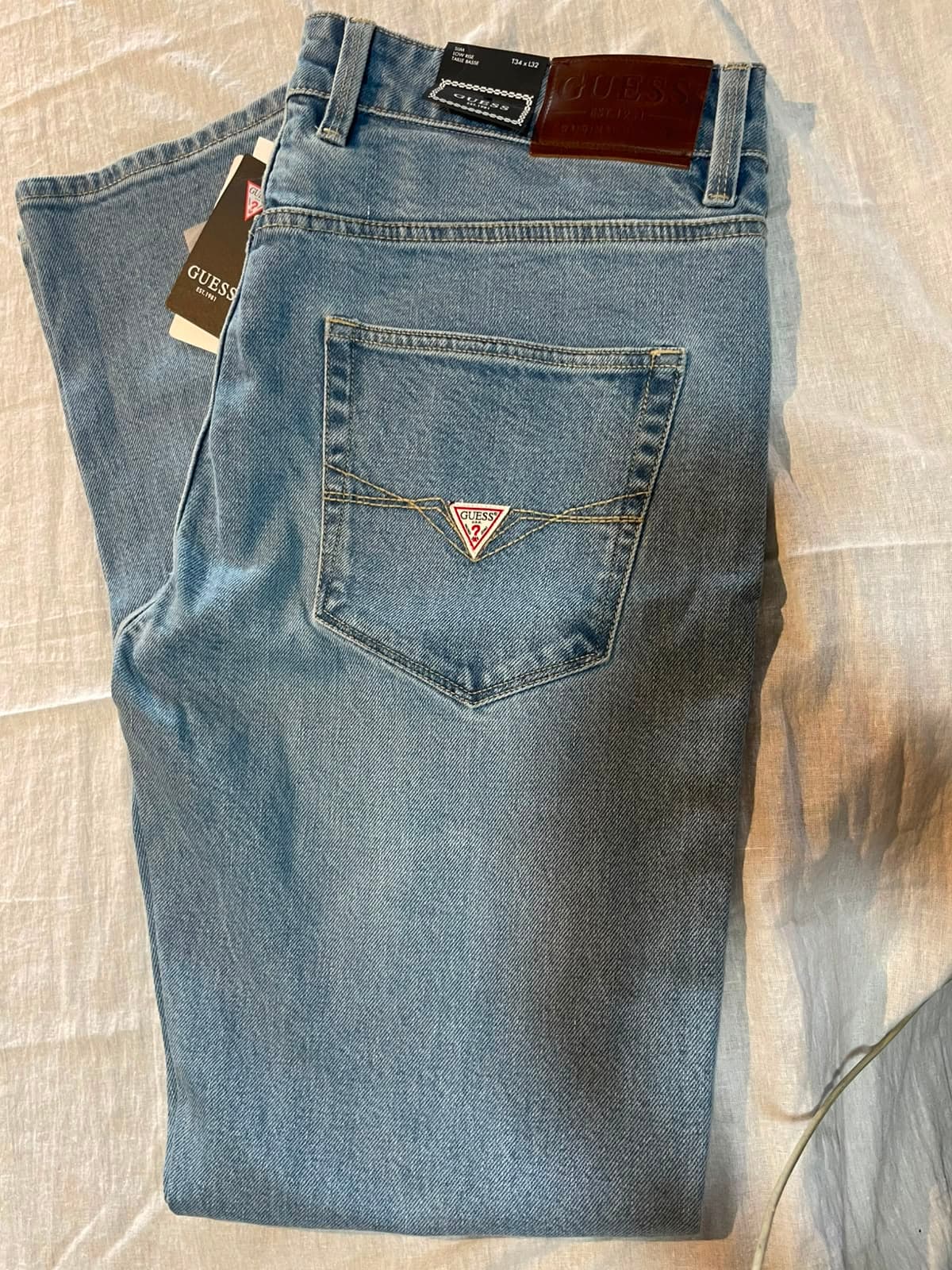 Guess blue straight fit jeans