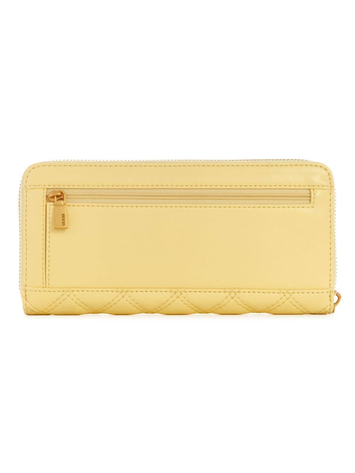 Guess Women Quilted Yellow Giully Zip Around Wallet
